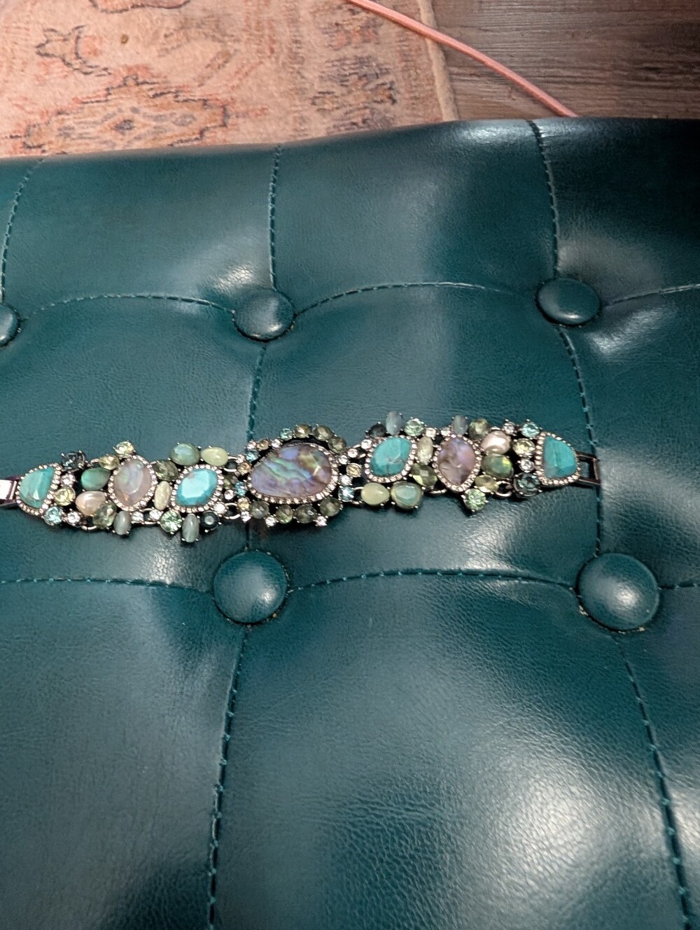 Chloe + Isabel Teal, Green and Iridescent Multi-Stone Bracelet